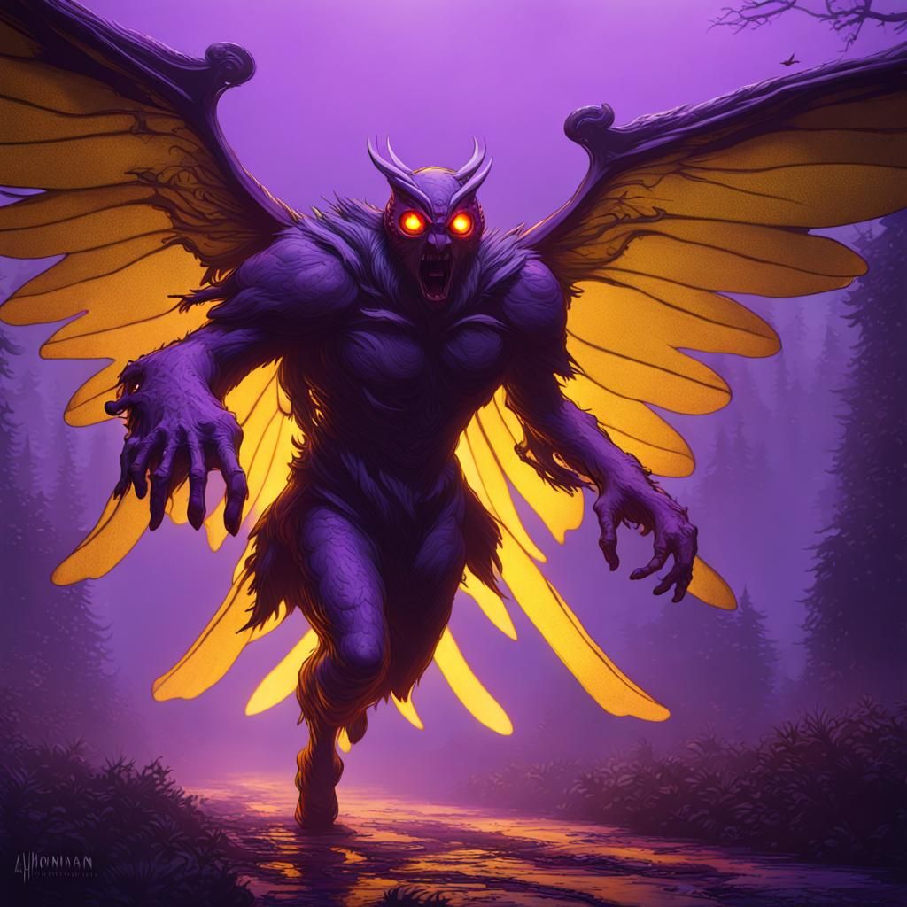 The mothman chasing after you