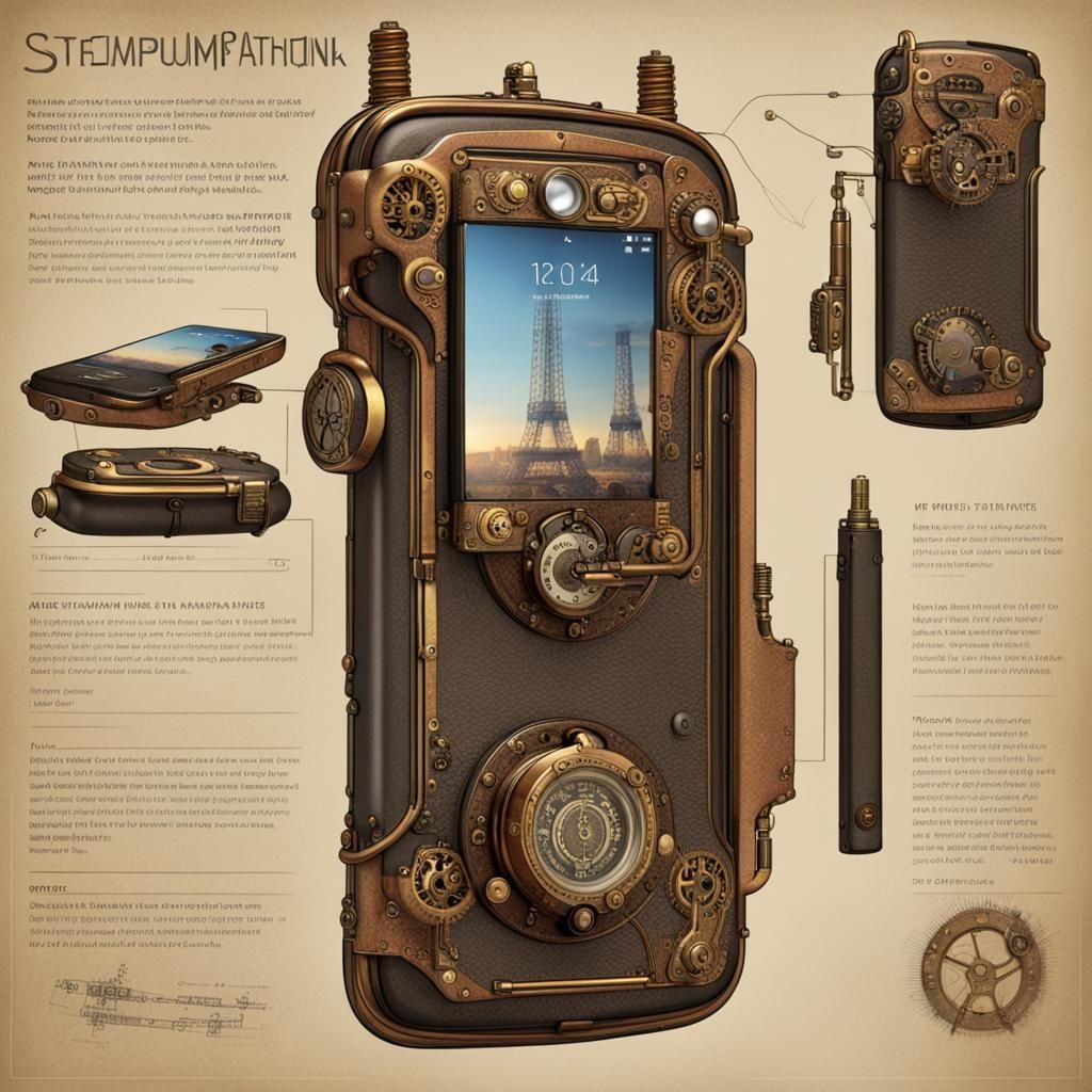 Steampunk Smartphone Ai Generated Artwork Nightcafe Creator 5476