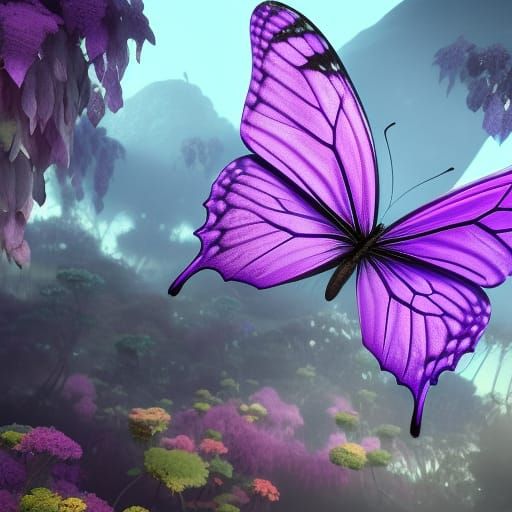 Purple Butterfly  by @Kyle