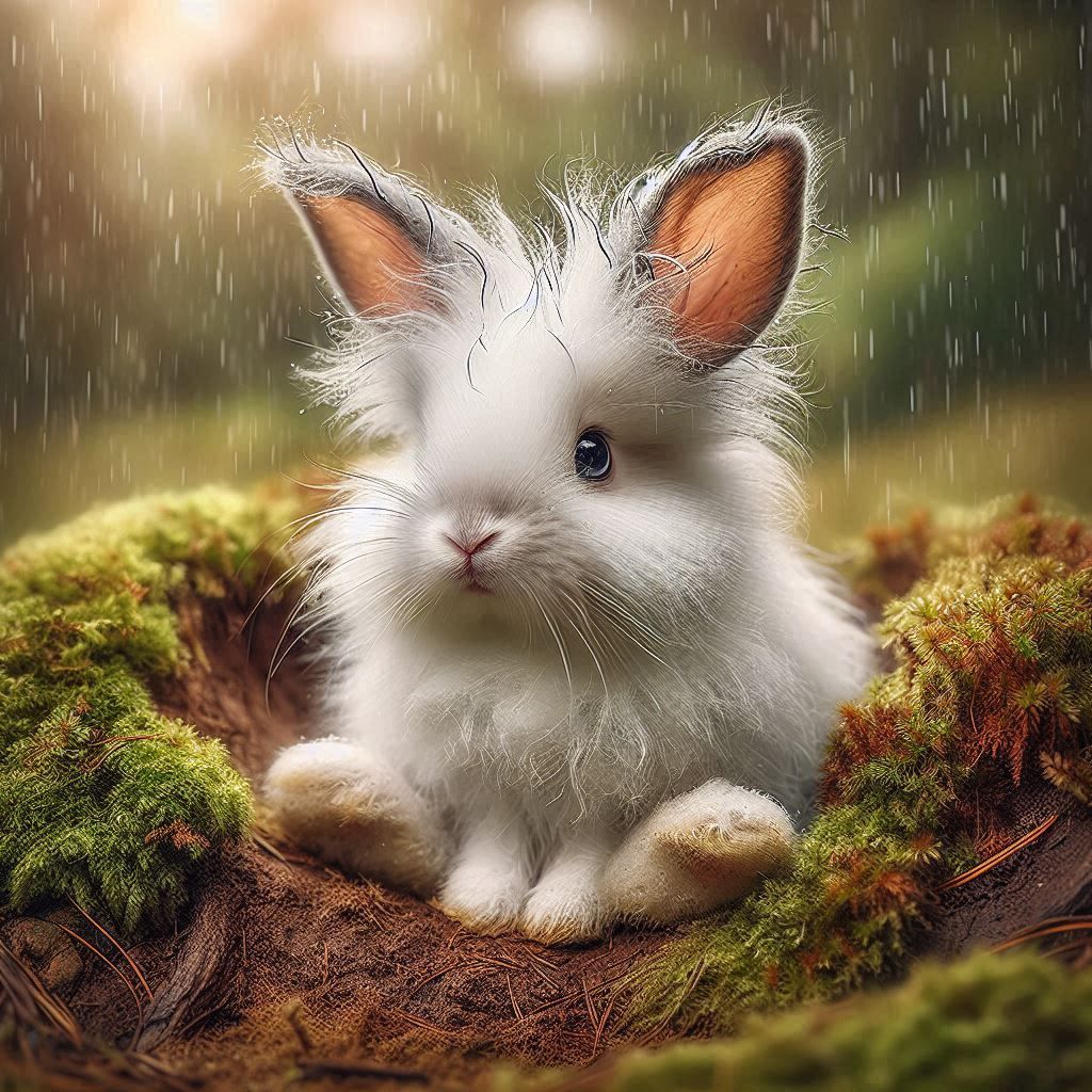 Bunny in the rain 2