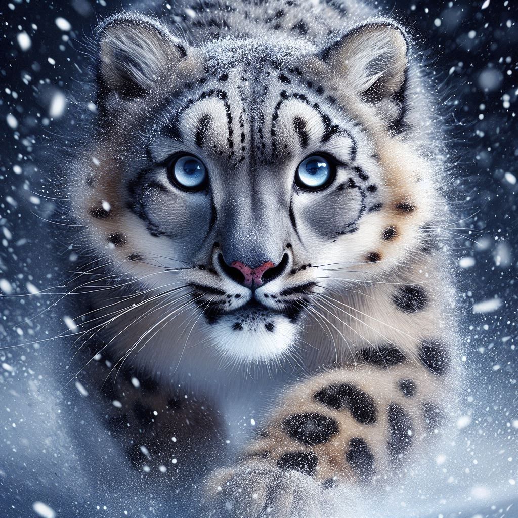 Snow Leopard - AI Generated Artwork - NightCafe Creator