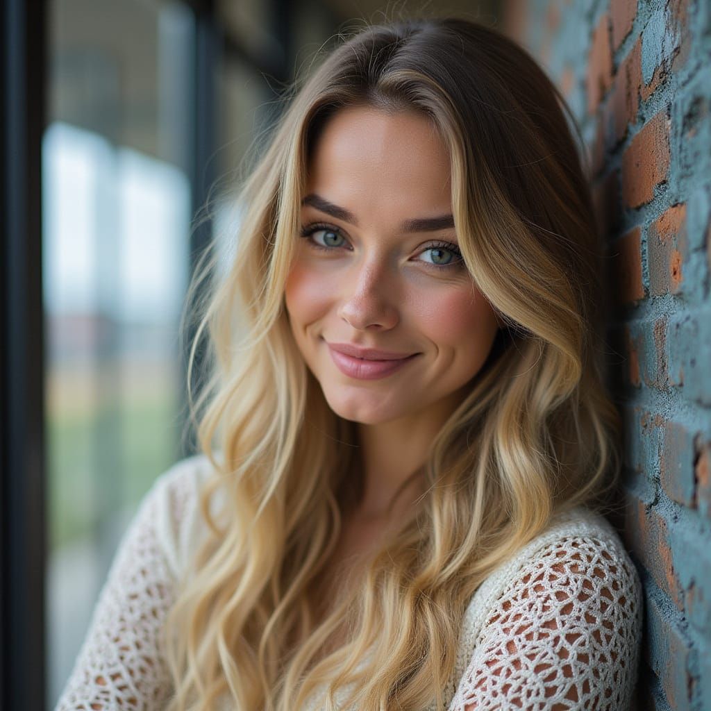 Girl Running with Horse in Field, Manga Style