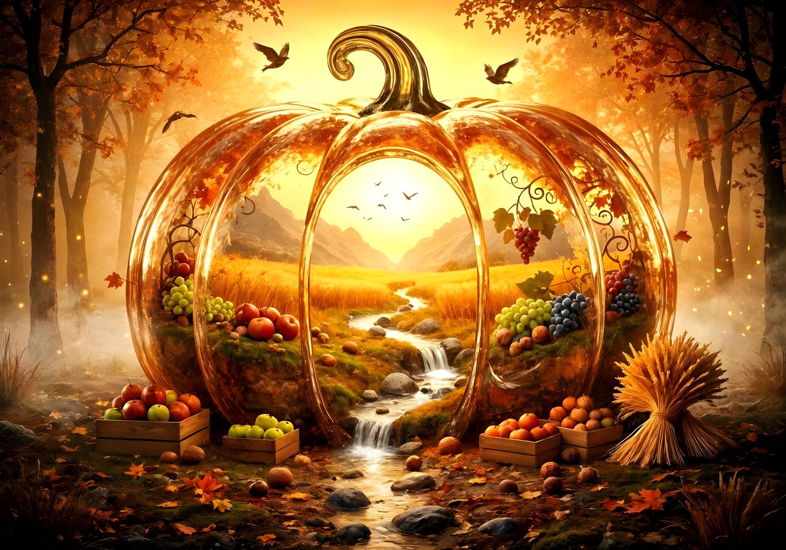 Autumn Harvest: A View from Within  by @Art of My Heart