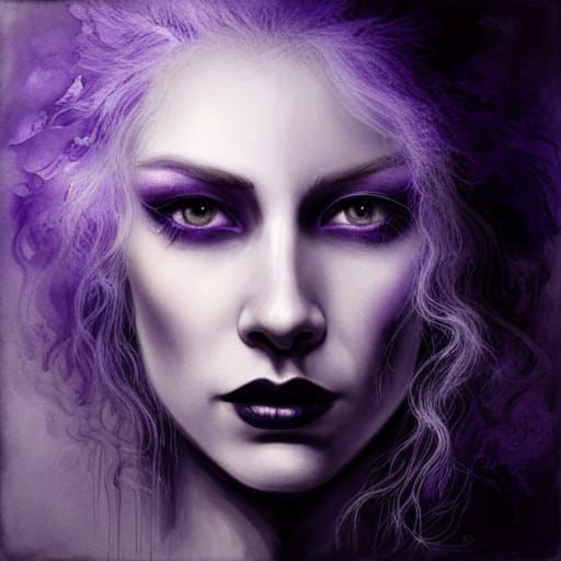 A Beautiful Purple Empress With A Brilliant Dramatic Purple - AI ...