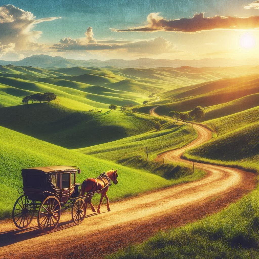 "Peaceful Trails: A Journey By Carriage"