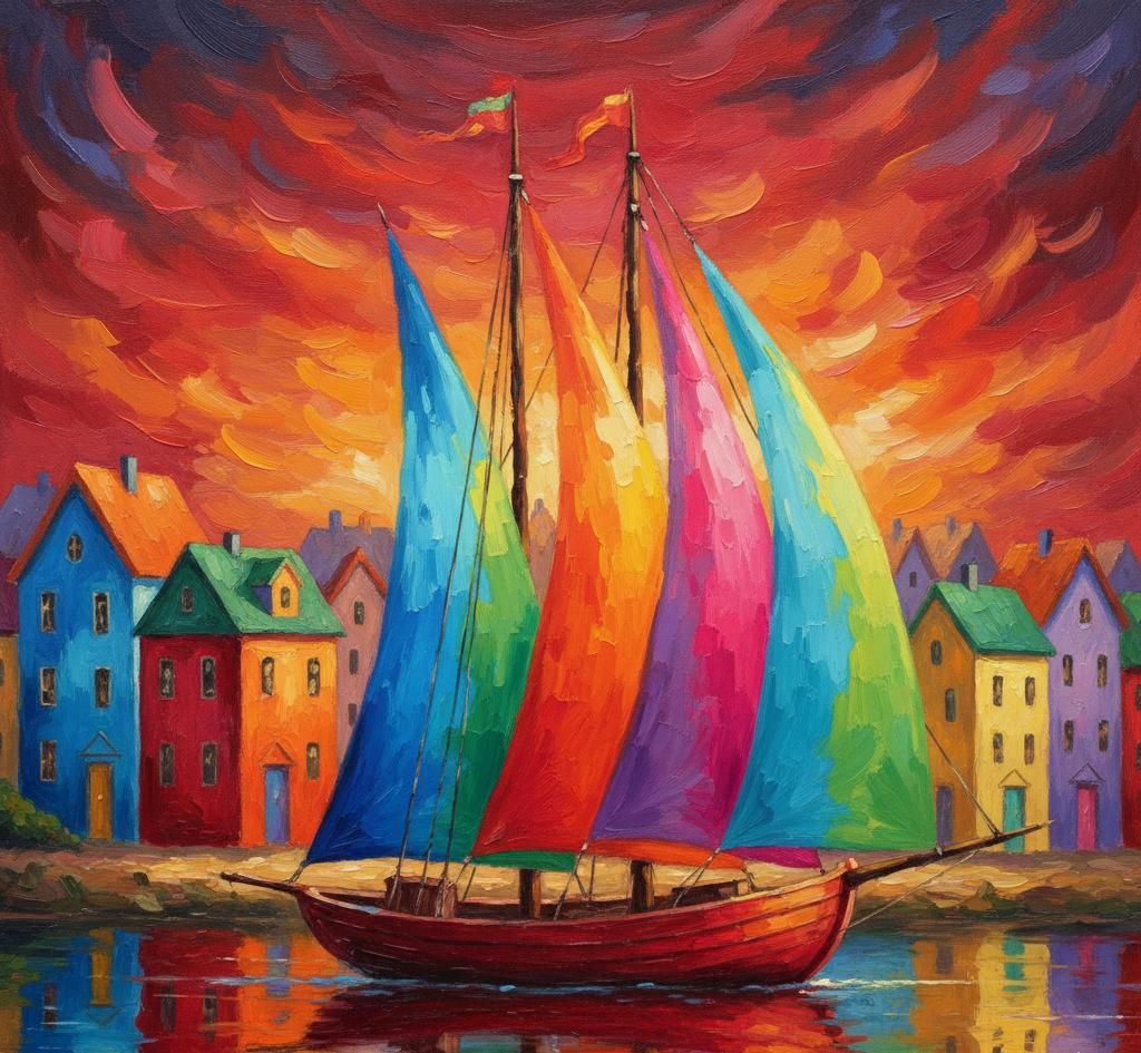 colorful sailing
