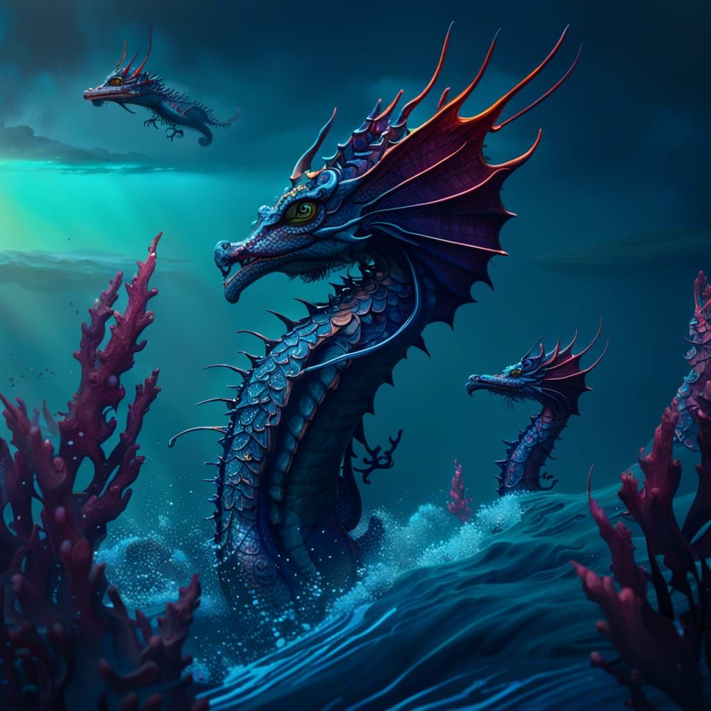 sea dragons - AI Generated Artwork - NightCafe Creator