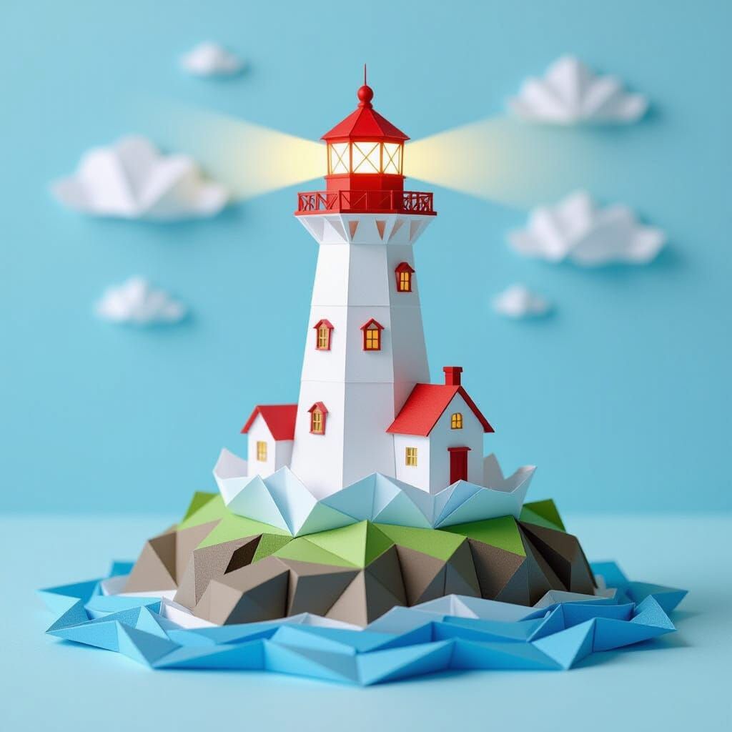 Little paper lighthouse 