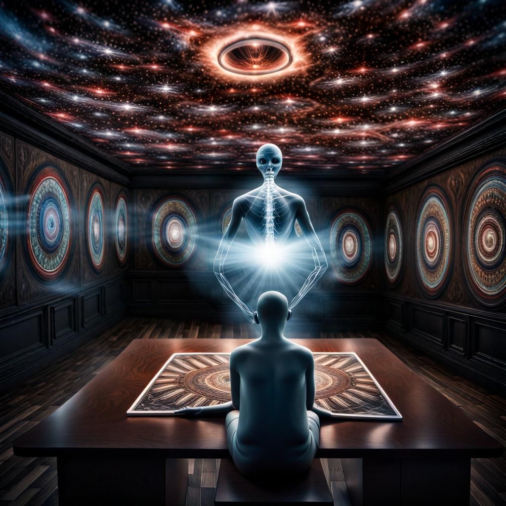 A psychic mental photograph projected from the extraterrestr...