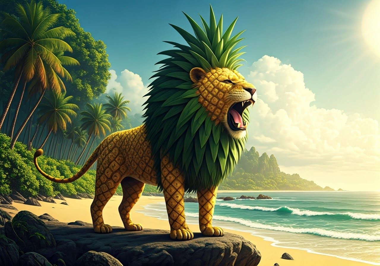 Pineapple lion   by @David Myers