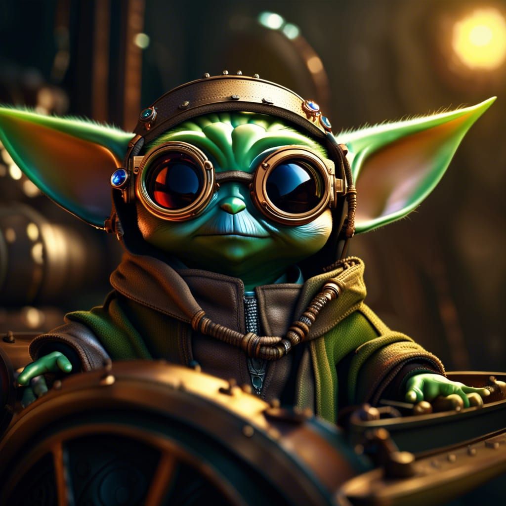 Pod Racing Baby Yoda  by @Arxavius