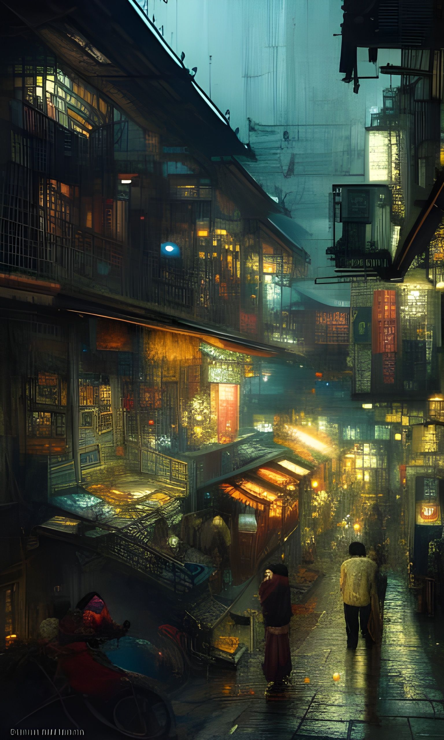 Back Street Bazaar - AI Generated Artwork - NightCafe Creator