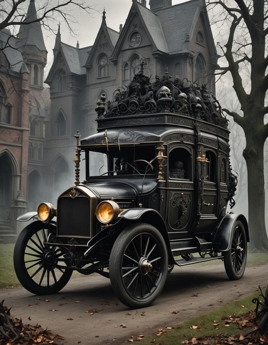 gothic victorian hearse - AI Generated Artwork - NightCafe Creator