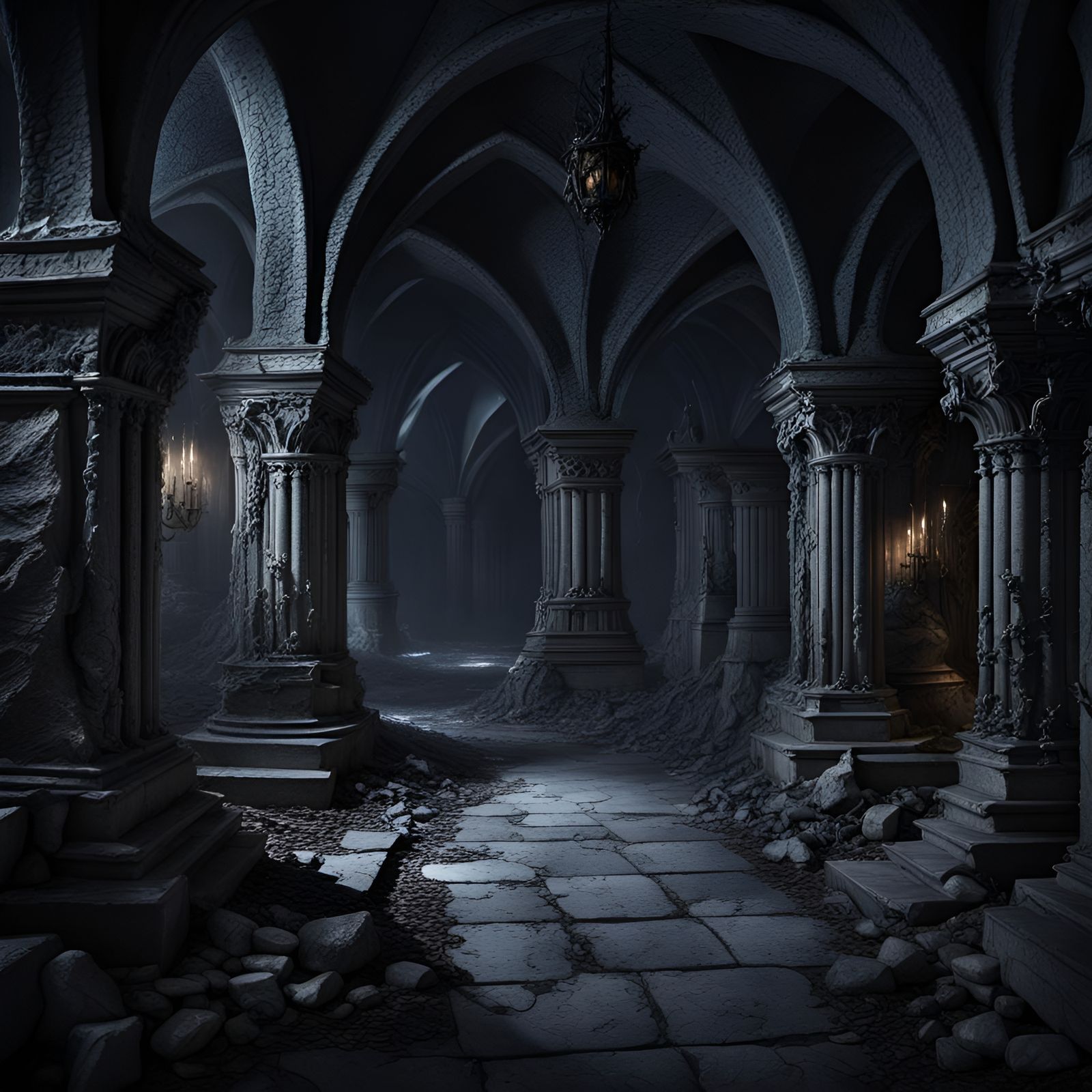 Haunted Crypt - AI Generated Artwork - NightCafe Creator