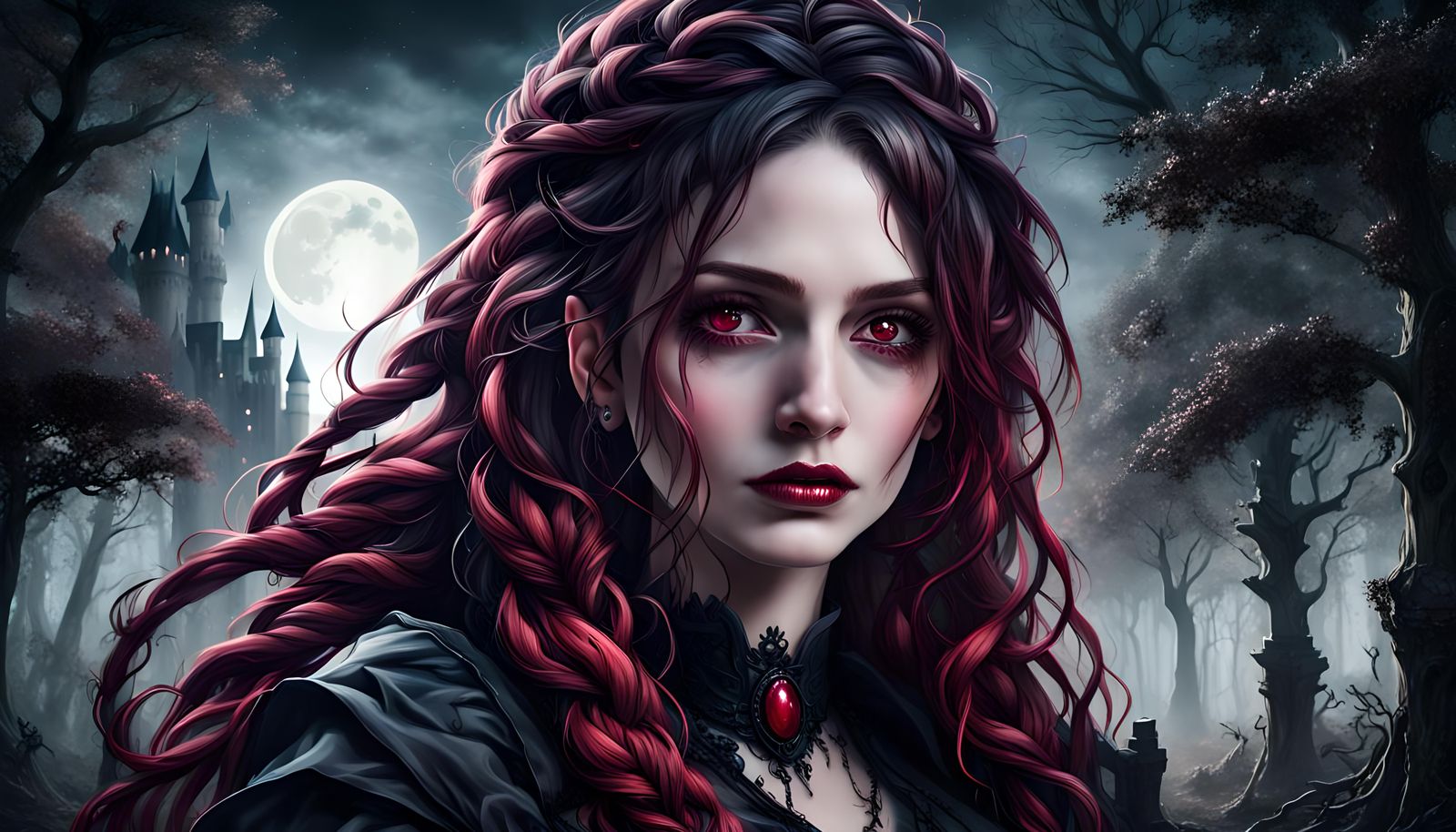 Vampire Hunter Rose Red - AI Generated Artwork - NightCafe Creator