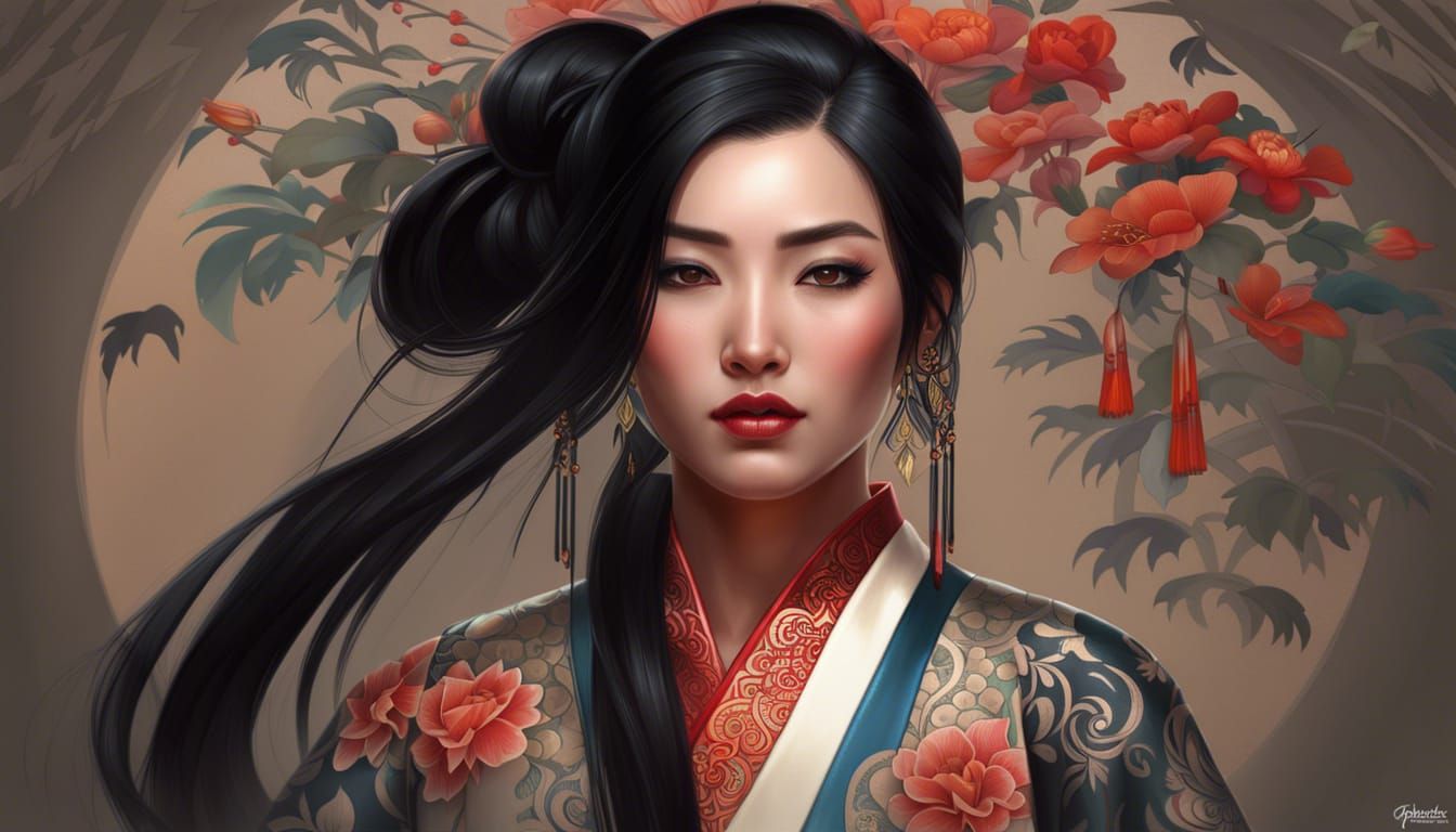 Portrait Of A Tattooed Chinese Woman  by @incandescence