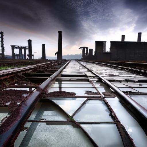industry area  landscape lost place