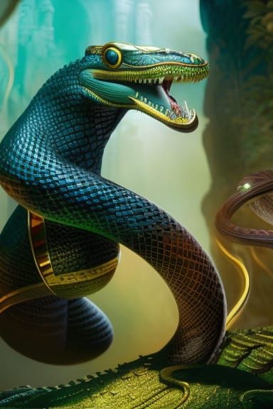 Cobra Snakes - AI Generated Artwork - NightCafe Creator