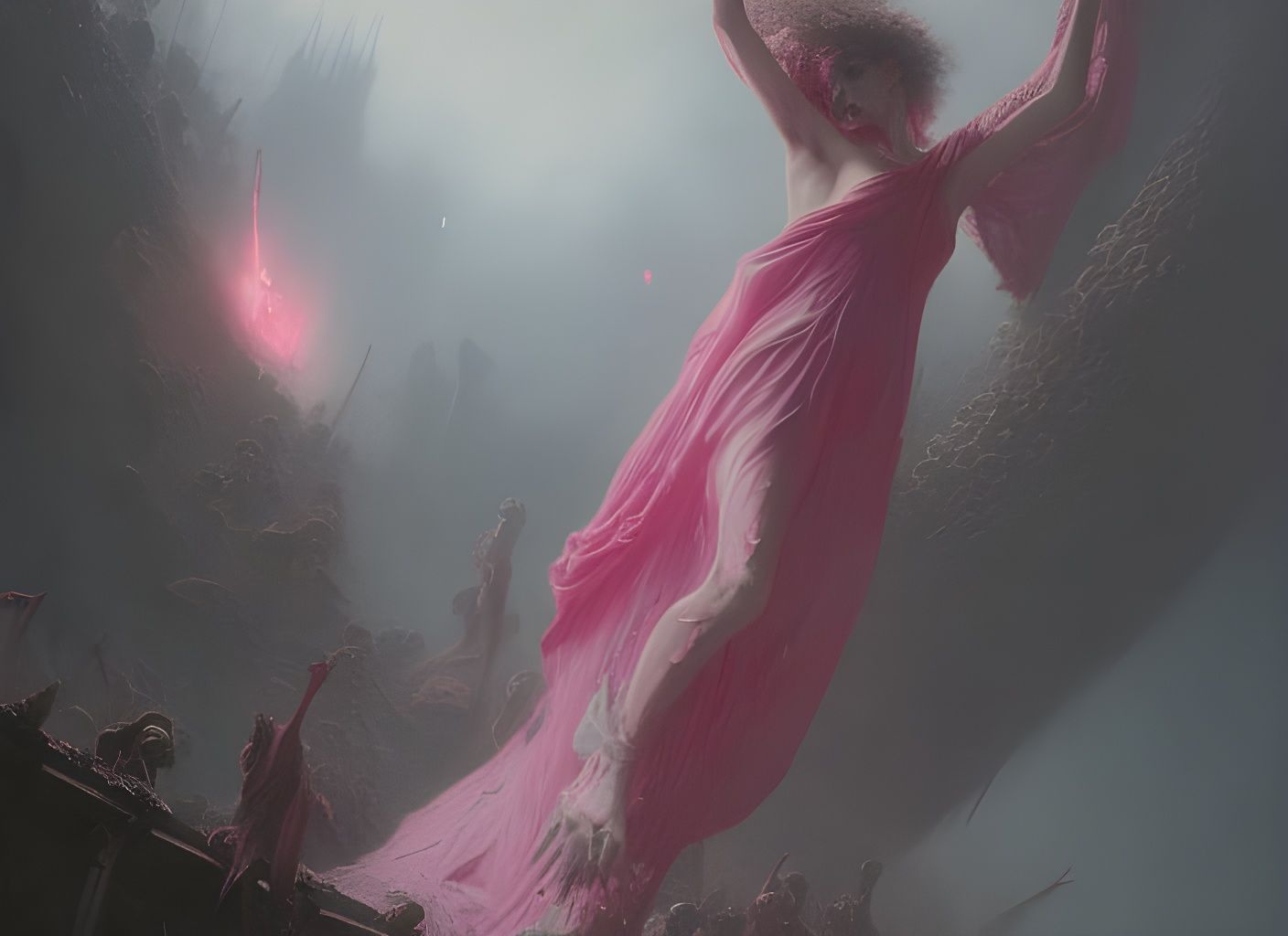Death dresses in pink
