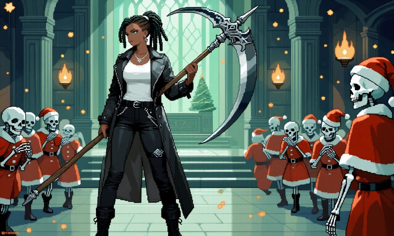 Lyra and her undead Christmas carolers