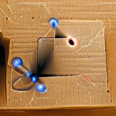Splitting the atom in a cardboard box