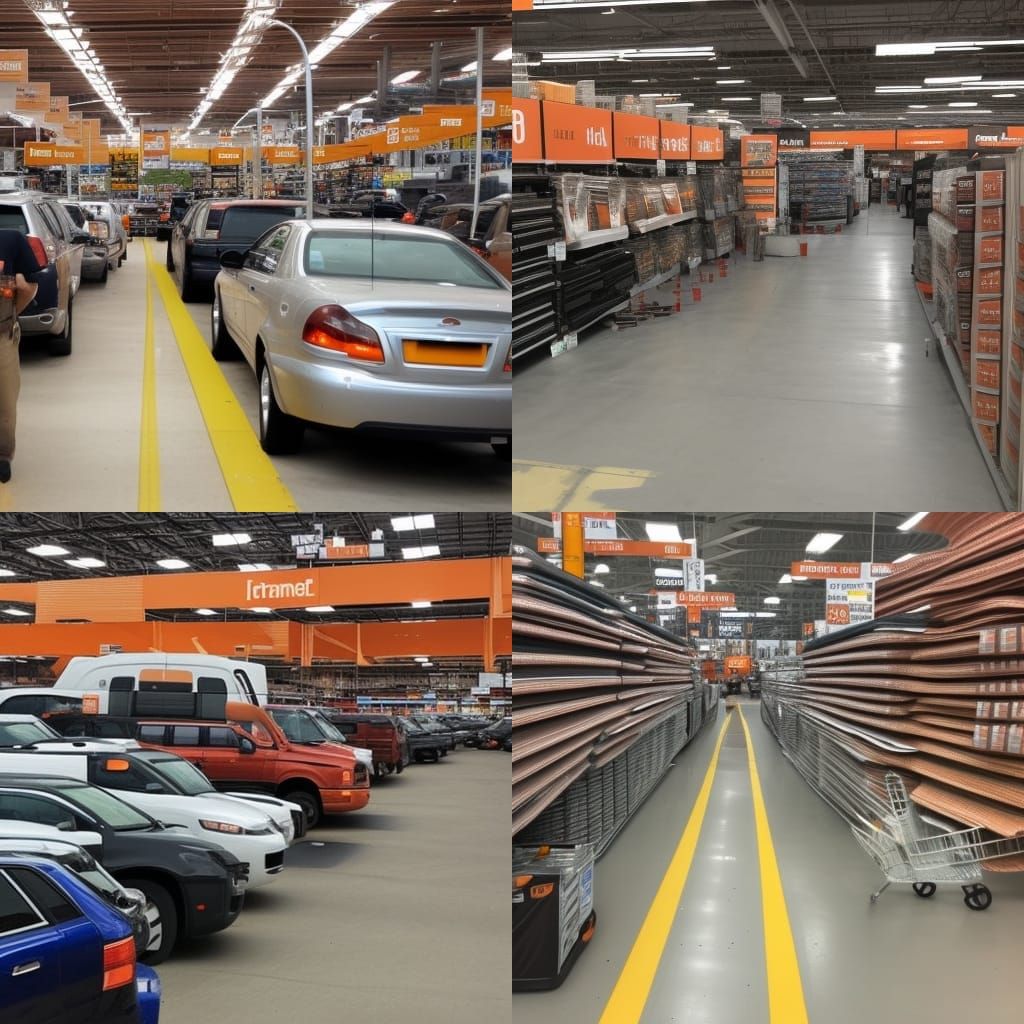 Traffic jam inside Home Depot