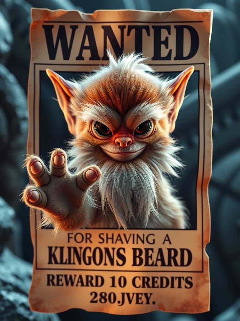 "Wanted for shaving a Klingons beard"  by @B_E_L