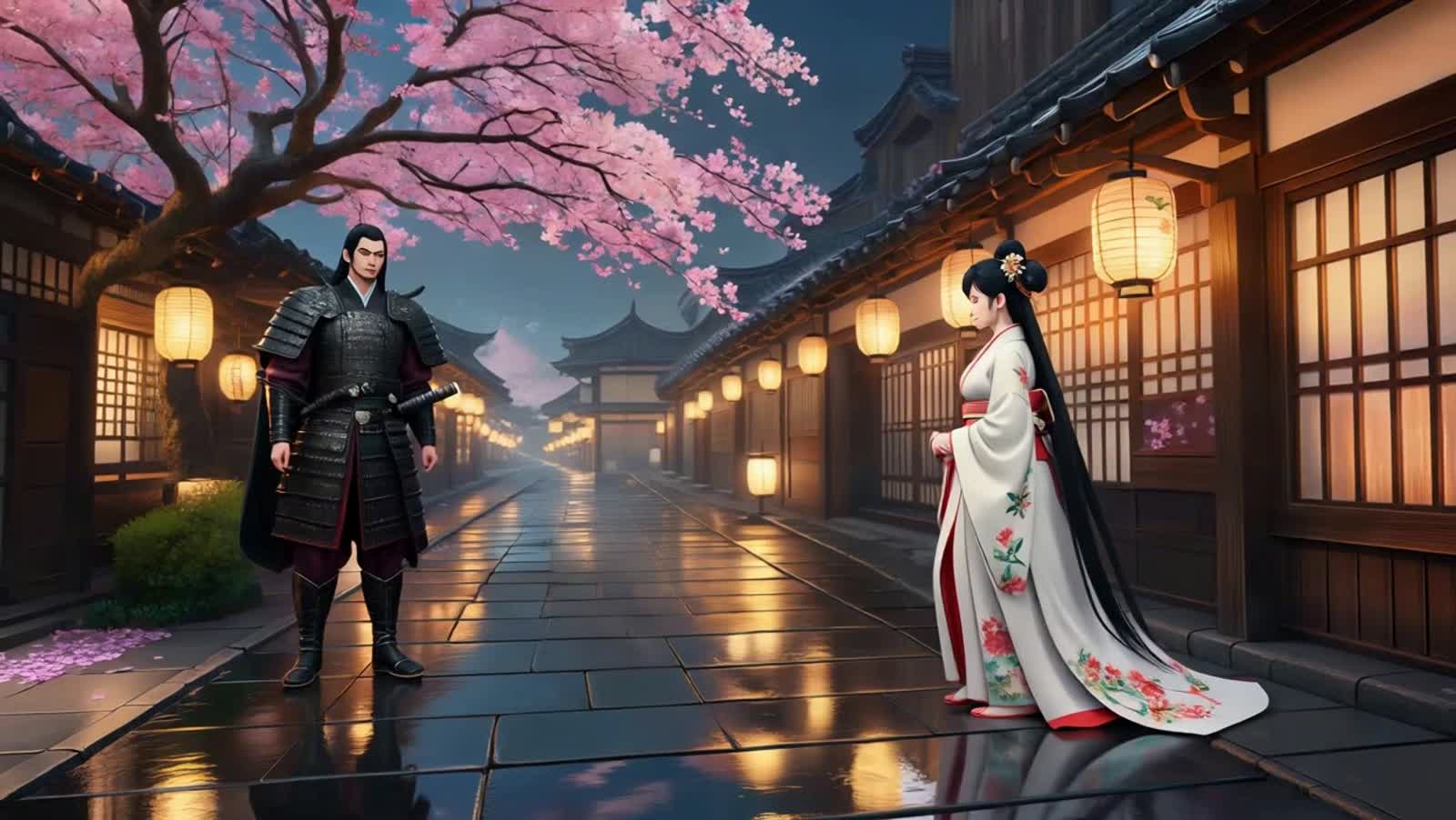 The two bow deeply to each other in mutual respect.