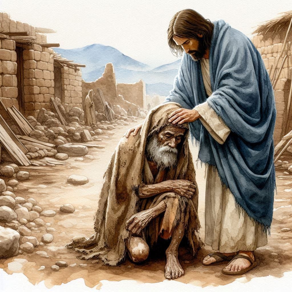 He could have healed him with one word; the outcast needed t...