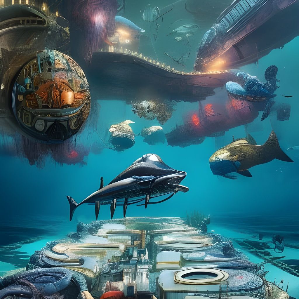 Underwater summit - AI Generated Artwork - NightCafe Creator