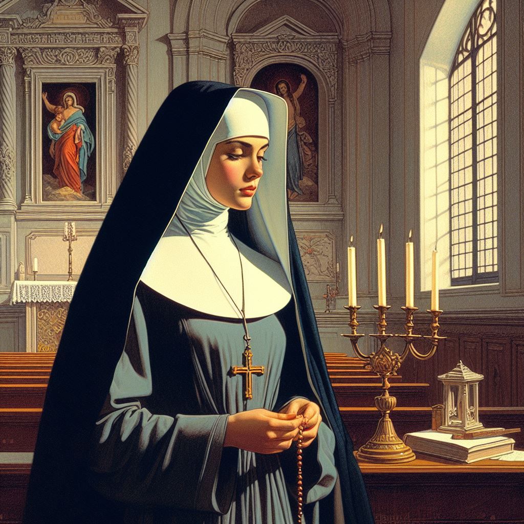 Nun in the vestry