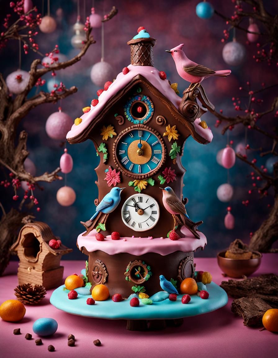 Cuckoo clock cake  by @forge4ward