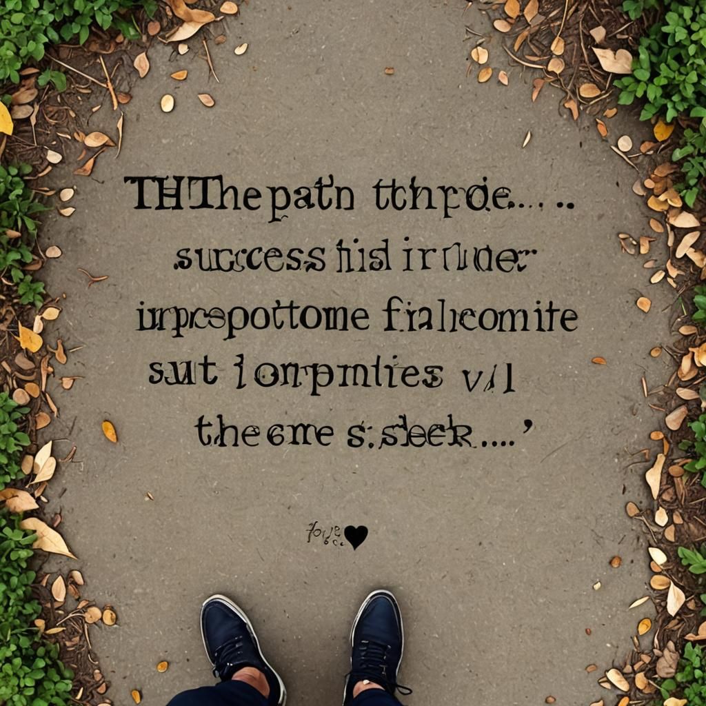 "The path to success is filled with opportunities, but they ...