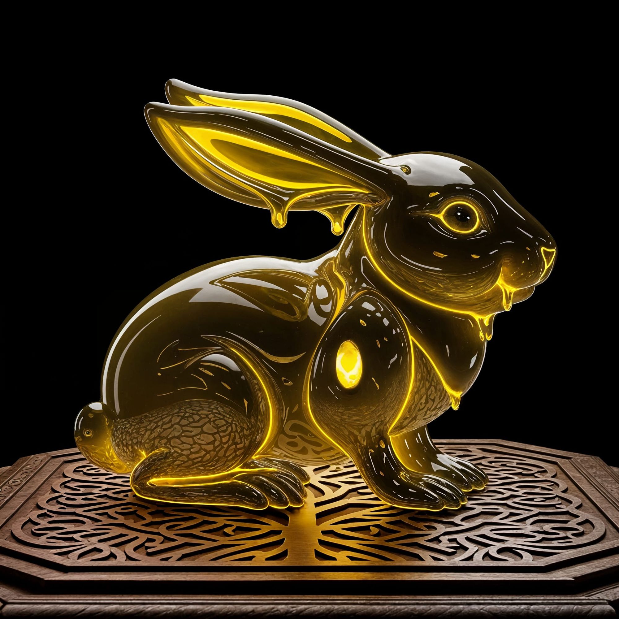 Zaytouna Rabbit Guardian | rabbit made from olive oil (Google Imagen 4.0 Fast - Ideogram 2a Turbo - Clarity Upscale 50% - Flux Kontext Edit)