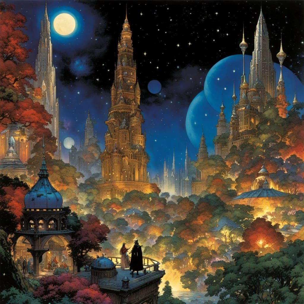 Fantasy Skyline  by @Shlucky