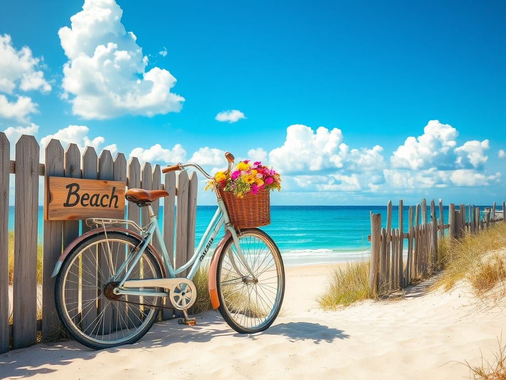 Vintage Beach Scene  by @Aurora