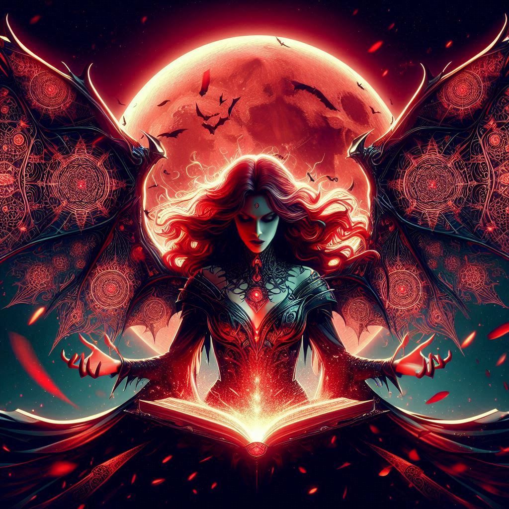 Scarlet witch vampire girl