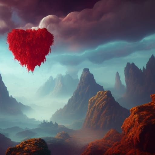 Heart in the clouds