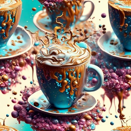 Cups of Coffee 2 - AI Generated Artwork - NightCafe Creator