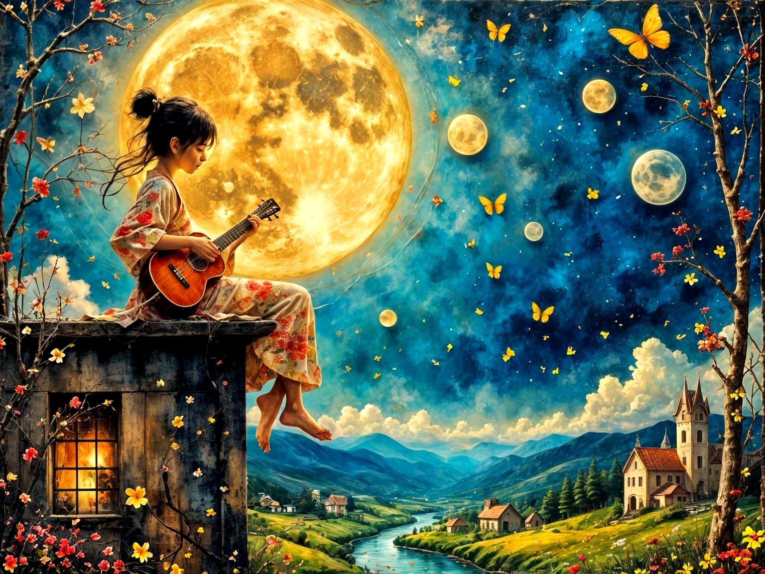 Tunes in the moon  by @Sakata Gintoki