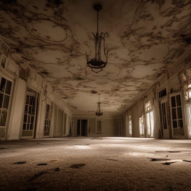 Abandoned southern gothic ballroom   by @Dark Ray Ray
