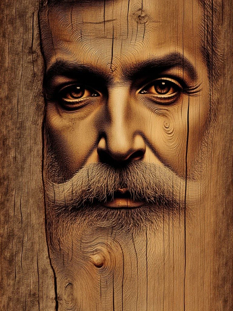 <lora:Ingrained wood:1.0> galleon ingrained on walnut wood creamy very dark brown knots and  veey clear graingrain