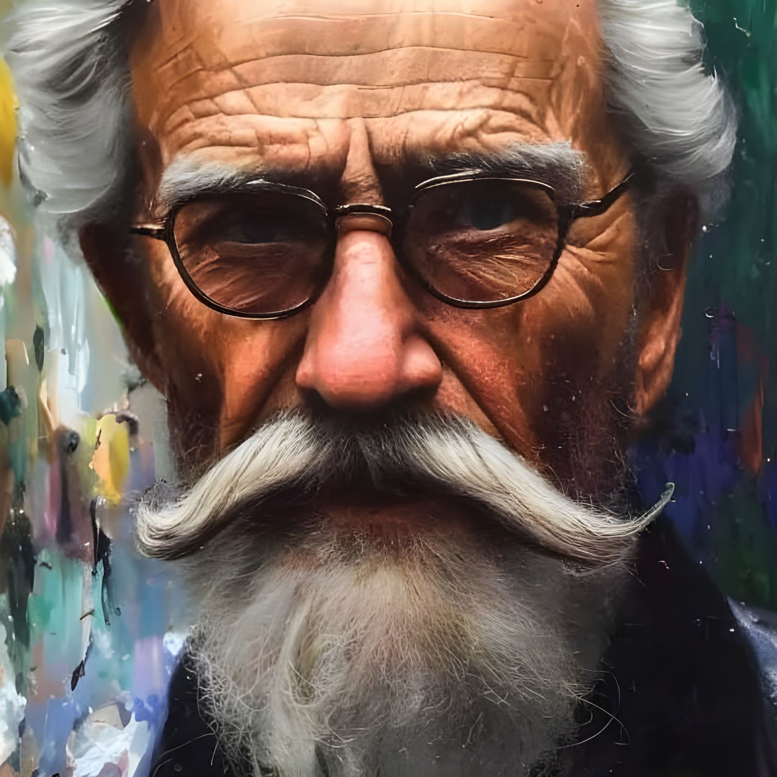 old man with mustache  by @Eric