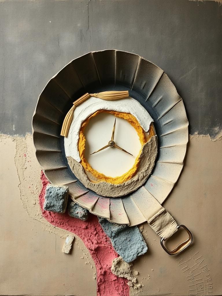 Abstract Mixed Media Art with 2.5D Illusion