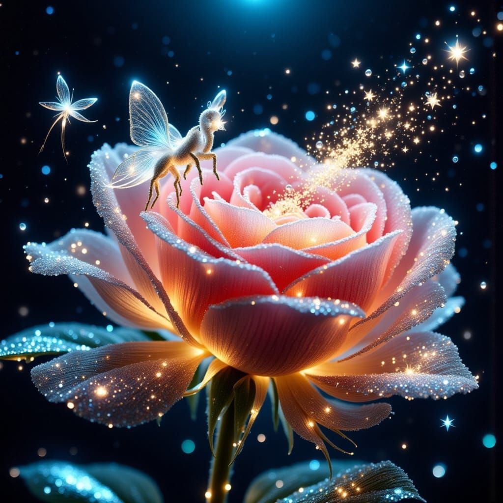 Glittering Pink Rose