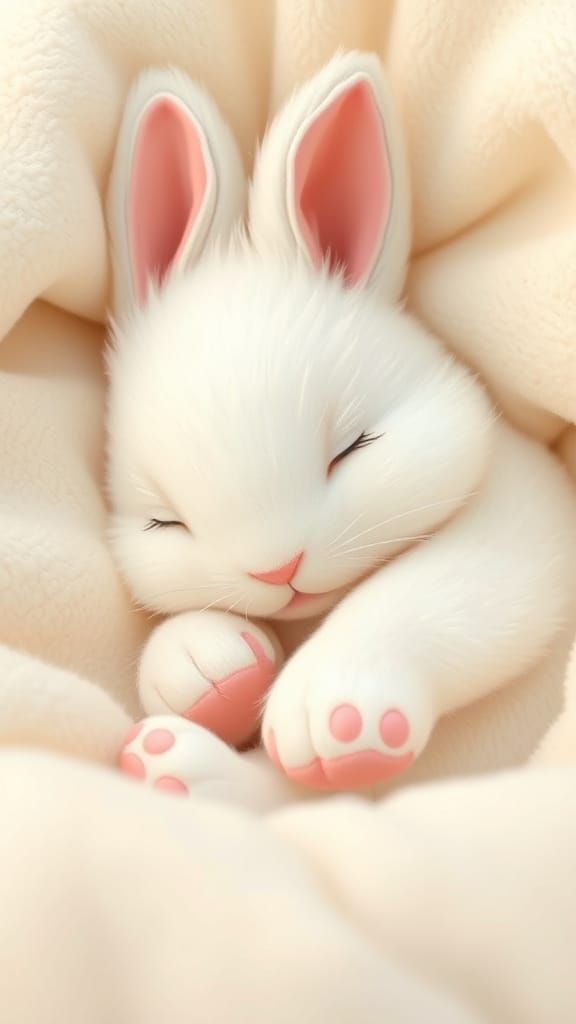 Sleeping Rabbit  by @Ka Bin