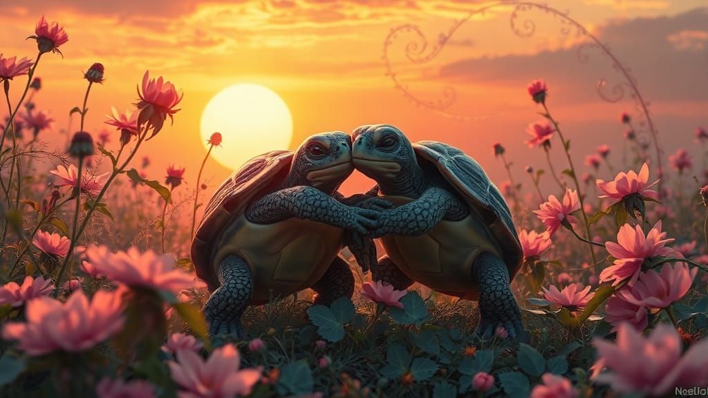 turtles in love