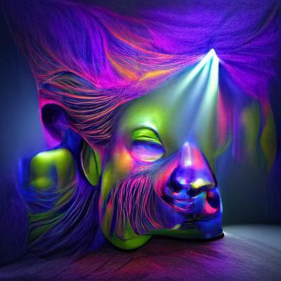 Big blacklight head