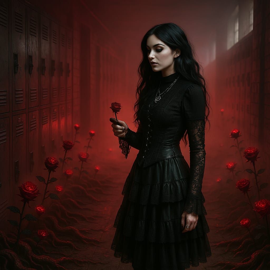 Morgana & Black Red Rose