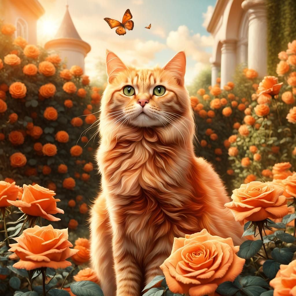 Orange cat  by @Alienicorn75